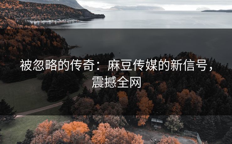 被忽略的传奇：麻豆传媒的新信号，震撼全网